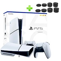 Pack Consola PS5 Slim Lector + Set 8 und Grips para Mando PS5 Joystick